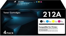 212A Toner 4 Pack for HP M554 M555 M578 Black Cyan Magenta Yellow picture