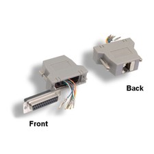 KNTK STP DB25 25P Female to RJ-45 Female Adapter Modular Serial to PC Ethernet picture