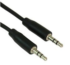 6inch 3.5mm SLIM Mini-Stereo TRS Male to Male Speaker/Audio Cable  Black picture