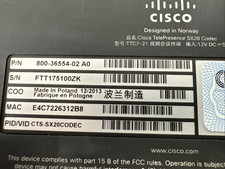 Cisco Telepresence Sx20 Codec CTS-SX20CODEC 800-36554-02 Power Supply Remote Mic picture