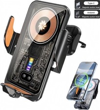 66 Phone Charger Fast Wireless Automatic Air Vent Secure Mount Clamp Holder US picture