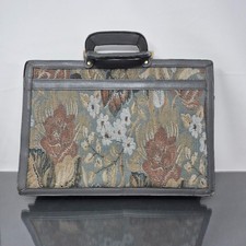 Vintage Floral Tapestry Portfolio Briefcase Attache Document Case Unbranded picture