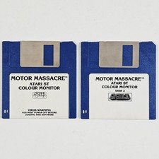 ©1988 GREMLIN Retro ATARI ST 520 1040 Computer Game Disks ENGINE MASSACRE Racing picture