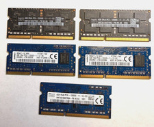 LOT of 5 SK HYNIX Kingston  4GB DDR3 PC3-12800 1600MHz LAPTOP MEMORY RAM picture