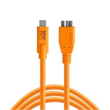 TetherPro USB-C to USB 3.0 Micro-B Camera Tether Cable 15ft Orange picture