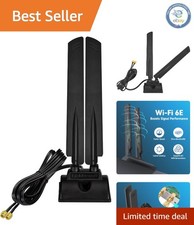 High-Performance Tri-Band WiFi 6E Antenna 6GHz, 5GHz, 2.4GHz with Magnetic Mount picture