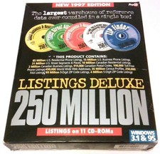 1997 MEGA RARE USA 250 MILLIONS LISTINGS DELUXE ON 11 CD ROMS BY ACXIOM CO PROCD picture