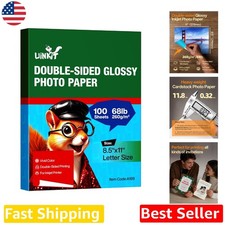Bulk 500 Sheets 8.5x11 Glossy Photo Paper Heavy 260gsm Inkjet Double-Sided picture
