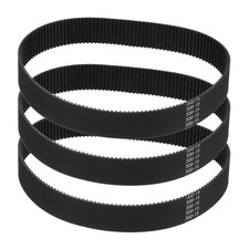 300mm GT-2 Timing Belt, 3pcs 15mm Width 2mm Pitch 3D Printing Closed Loop, Black picture