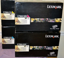 Set of 4 Lexmark C792A1CG C792A1MG C792A1YG C792A1KG (CYMK) Toner Cartridge--New picture