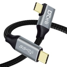 1.5ft 90 Degree USB C Cable 100W 4K Video Output Fast 1.5ft black Type C to C picture
