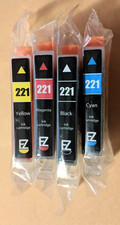 Set 4 EZ-Ink Canon Compatible Cartridges CLI-221 printer, Magenta,Cyan,Yellow... picture
