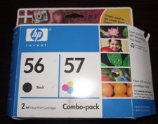 GENUINE COMBO 2-PACK HP 56 Black 57 Color Ink Cartridges C6656AN C6657AN SEALED picture