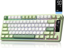 Teclado mecánico 75% 87 teclas, retroiluminado RGB, switch rojo, gris picture