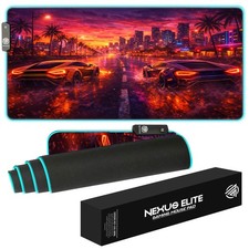 Nexus Elite RGB Gaming Mouse Pad Large 35.4L x 15.7W inches, Sunset Velocity picture