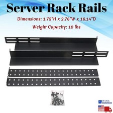 Adjustable 1U Server Rack Shelf 4-Post Mount Shelves Rails IT Network Audio Rail picture