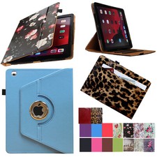 For 2017 9.7 iPad 5th Gen A1822 A182 Rotating Case Cover with pocket &pen holder picture