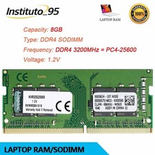 Kingston 8GB DDR4 3200MHz PC4-25600 SODIMM Laptop Memory RAM KVR32S22S8/8 260pin picture