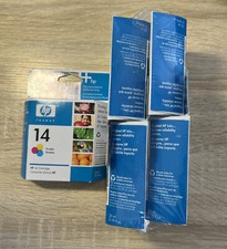 Genuine HP 14 Tri Color Ink Expired Lot of 5 New Sealed Expired 2008 picture