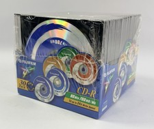 Fujifilm CD-R 30 Pack Blank Recordable Discs 700MB 80 Min Slim Cases New Sealed picture