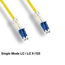1M Single-Mode Fiber Optic Cable Duplex LC/LC 9/125 2.0mm OD OFNR Ethernet Data picture