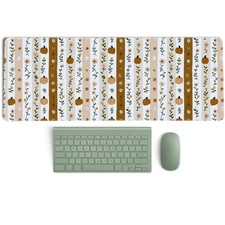 Cztulip Fall Pumpkin Floral Pad,Rustic Stripe Pumpkin Mat picture