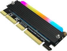 M.2 PCIe NVMe Adapter SSD Expansion Card with RGB Light Bar and Aluminum Heat... picture