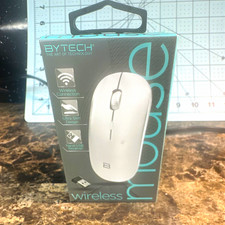 BYTECH Wireless Optical Slim Mouse 1600 DPI 4-Button White BY-MS-WS-114-WT picture