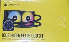 CORSAIR iCUE H100i ELITE LCD XT Display 240mm Liquid CPU Cooler CW-9060074-WW picture