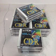 Lot of 57 NewSealed TDK CD-R 650 MB 74 Min Blank CD Recordable x1 x2 x4 x6 Speed picture