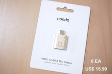 Nonda USB-C to USB Adapter Type-C Male to USB-A Female OTG Converter Pin picture