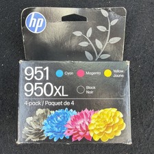 4-PACK HP GENUINE 950XL BLACK & 951 COLOR INK OFFICEJET PRO 8610 SEALED 01/2028 picture