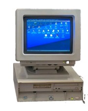 Vtg IBM PS/1 Computer 2133-G49 CRT Monitor Keyboard TESTED WORKS READ Descr.  picture