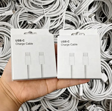 2x OEM 60W Apple/Samsung USB-C to USB-C Fast Charge Cable White picture