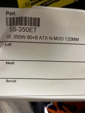 Seasonic SS-350ET 350W 80 Plus Bronze ATX Power Supply picture