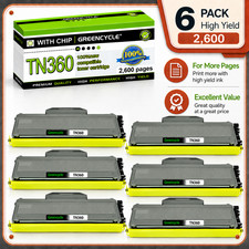 6PK TN360 TN330 Toner Cartridge fits Brother DCP-7030 MFC-7440N MFC-7840W L-2150 picture