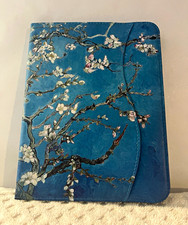 Fintie Folding Folio Tablet Case Blue Floral Cover w/ Black Shell picture