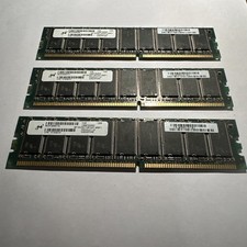 Lot OF 3 1gb Micron MT16VDDT12864AY-40bf PC3200U 400MHz DDR picture