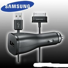 GENUINE Samsung Car Adapter DC 12-24V Charger 30pin USB Cable for Galaxy Tab 2 picture