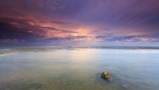 Landscape sea purple sky clouds skyscape nature horizon Custom Gaming Mat Desk picture