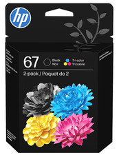 HP 67 Black/Tri-Color Ink Cartridges (2-Pack) | 3YP29AN picture