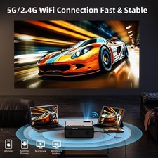 12000 Lumens 4K Projector 5G WiFi Bluetooth Native 1080P Portable Outdoor picture