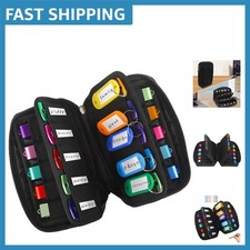 Compact Black USB Storage Case - 20 Elastic Slots & 20 Durable Key Tags picture