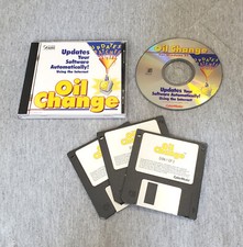 Vintage OIL CHANGE CyberMedia Windows 95 utility software CD / floppy picture
