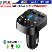 Bluetooth 5.0 Car Wireless FM Transmitter Adapter 2USB PD Charger AUX Hands-Free picture