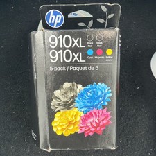 Genuine HP 5 Pack 910XL Black & 910 XL Color Ink Cartridges Exp Dec 2027 Jumbo picture
