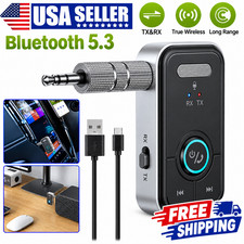 Wireless Bluetooth 5.3 Transmitter Receiver 2-in-1 Adapter Audio 3.5mm Jack Aux picture