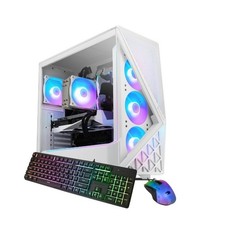 iBUYPOWER SWA7R6601 Slate 9 Mesh Gaming Case - White - MSRP $1,749.99 picture