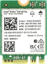 Intel Killer 6E AX1675x 1675 x Tri Band AX210 M.2 2230 BT 5.2 WiFi Card gaming picture