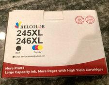 RELCOLOR Compatible Canon 245XL 246XL Inkjet Cartridges Set Black Tri-Color picture